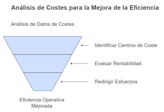 La contabilidad de costes te permite mejorar la eficiencia mediante el análisis de los costes.