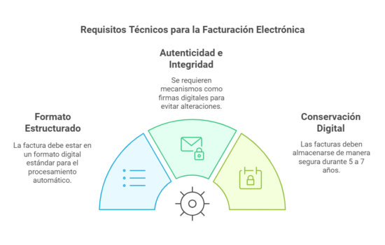 Requisitos técnicos para la facturación electrónica obligatoria.