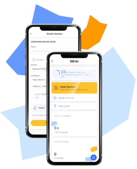 Con la app móvil, tu programa de facturación Billin disponible en cualquier lugar.