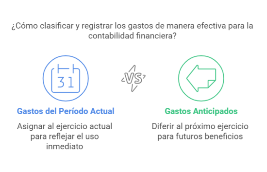 Los gastos anticipados es una de las dos categorías en que se divide la periodificación contable.
