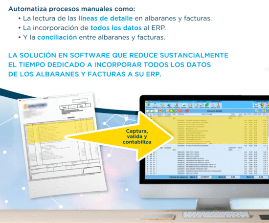 Extracción de las líneas de detalle de albaranes y facturas.