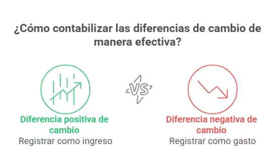Cómo contabilizar las diferencias de cambio de una cuenta en moneda extranjera
